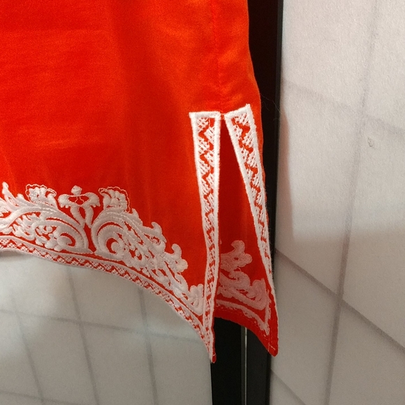 Tangerine Michael Kors V Neck Tunic Top sz Medium - Picture 8 of 8